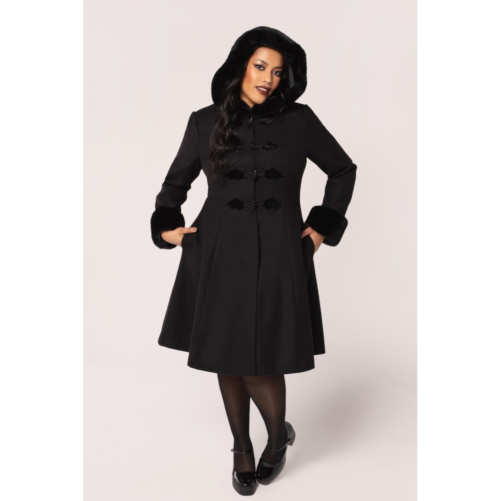 Hell Bunny - Batilda Manteau d'hiver - Noir